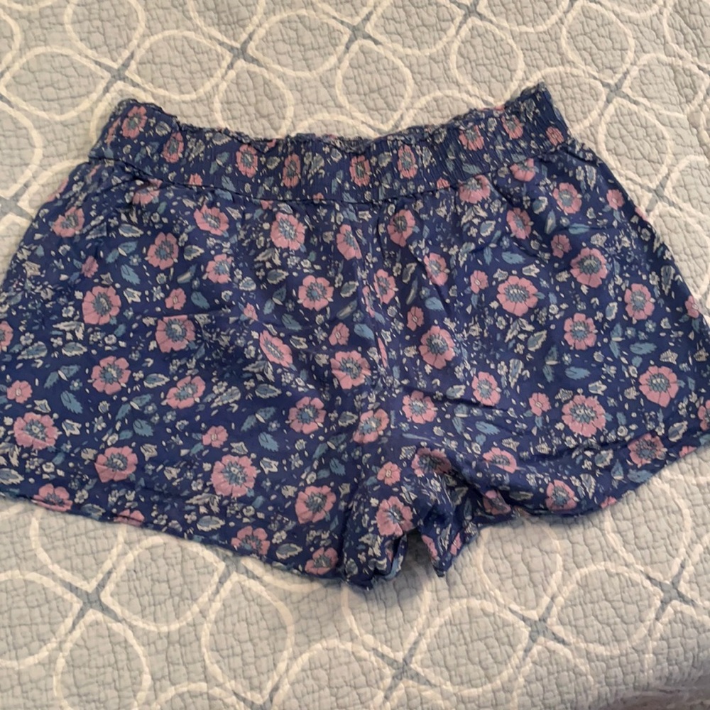Small J. Crew elastic shorts.